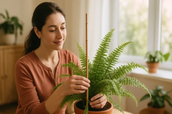 5 motivos para usar tutor de bambu na sua samambaia e garantir suporte extra em períodos de crescimento acelerado