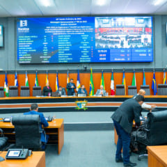 O plenário da Assembleia Legislativa de Roraima nesta segunda-feira