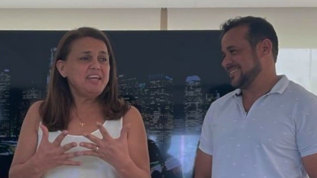 A deputada federal Helena Lima e o vereador de São João da Baliza, Adriano Costa