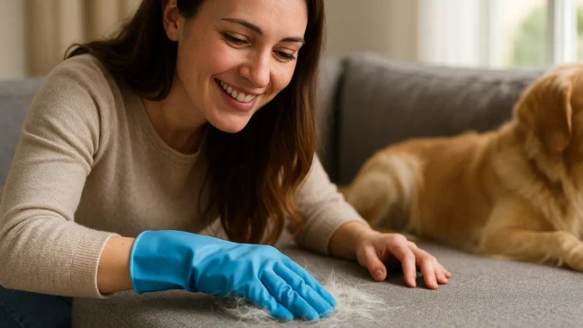 A técnica simples que remove pelos de animais dos tecidos em segundos