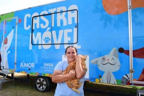 Castra Móvel chega ao bairro União para atendimento a cães e gatos machos