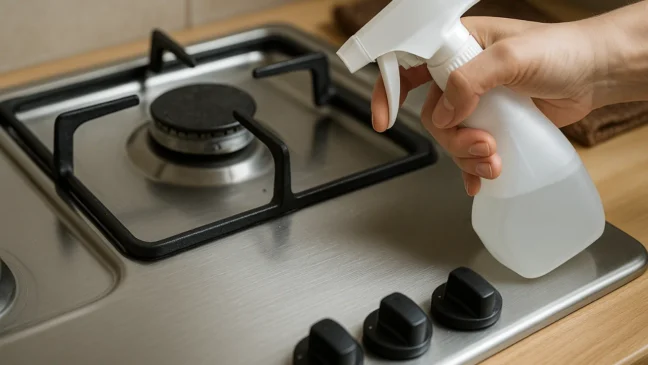 Como manter o fogão limpo o dia todo com um spray feito em casa