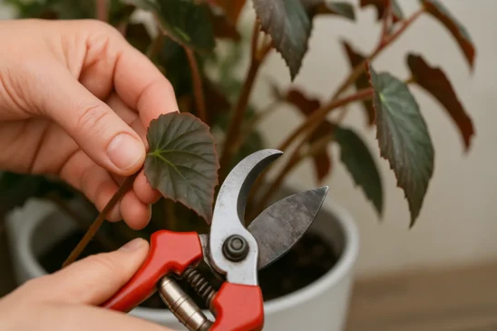 Como podar Begônia do jeito certo para renovar as folhas