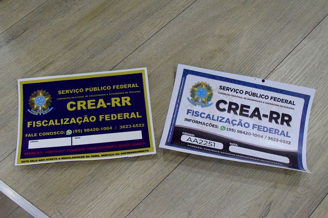 Crea-RR substituiu antigo selo azul por branco (Foto: Wenderson Cabral/FolhaBV)