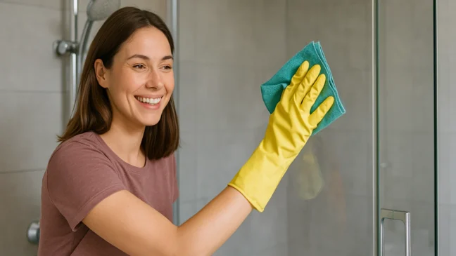 Descubra como deixar o box do banheiro sem manchas com apenas 2 produtos