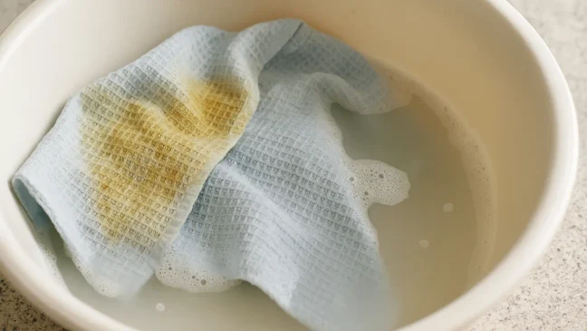 Essa receita caseira clareia pano de prato encardido em apenas 10 minutos