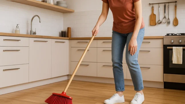 Evite usar vassoura de cerdas vermelhas na cozinha e descubra o motivo