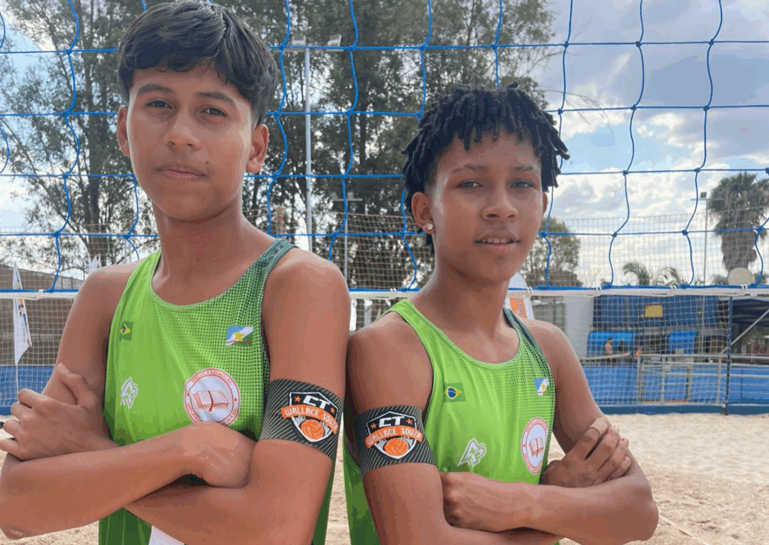 A dupla integra a categoria mirim (12 a 14 anos). (Foto: Ascom/Seed)