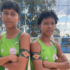 A dupla integra a categoria mirim (12 a 14 anos). (Foto: Ascom/Seed)