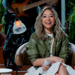 A cantora roraimense Marília Tavares durante a gravação do novo projeto "Marília Tavares Sessions" (Foto: Divulgação)