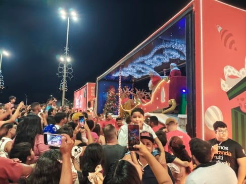 Caravana natalina andou por Boa Vista nesse final de semana. Foto: Adriele Lima/FolhaBV