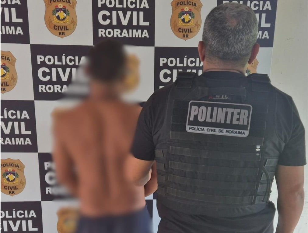 Polícia Civil prendeu R. M. F., acusado de matar o próprio cunhado (Foto: PCRR)