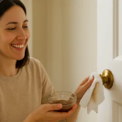 Misture canela e água morna e passe nas maçanetas para abrir o astral da casa