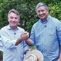 O governador Antonio Denarium e o vice-governador Edilson Damião