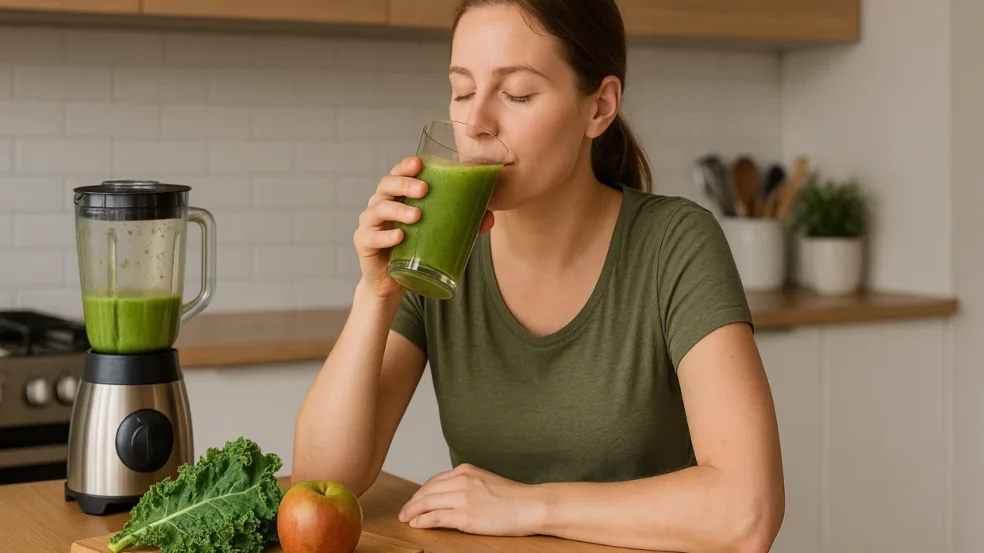 O suco com couve e maçã que ajuda a limpar o fígado e combater o cansaço constante