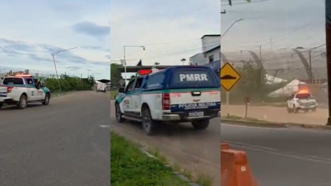 Polícia persegue veículo e troca tiros com suspeitos em Pacaraima; bandidos fogem para a Venezuela (Foto: Reprodução)