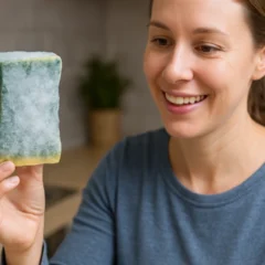 Veja o segredo da esponja congelada que elimina bactérias na pia