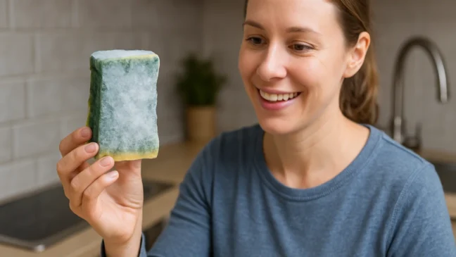 Veja o segredo da esponja congelada que elimina bactérias na pia