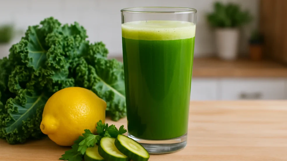 O suco verde que equilibra o intestino e melhora a pele de dentro para fora O suco verde que equilibra o intestino e melhora a pele de dentro para fora