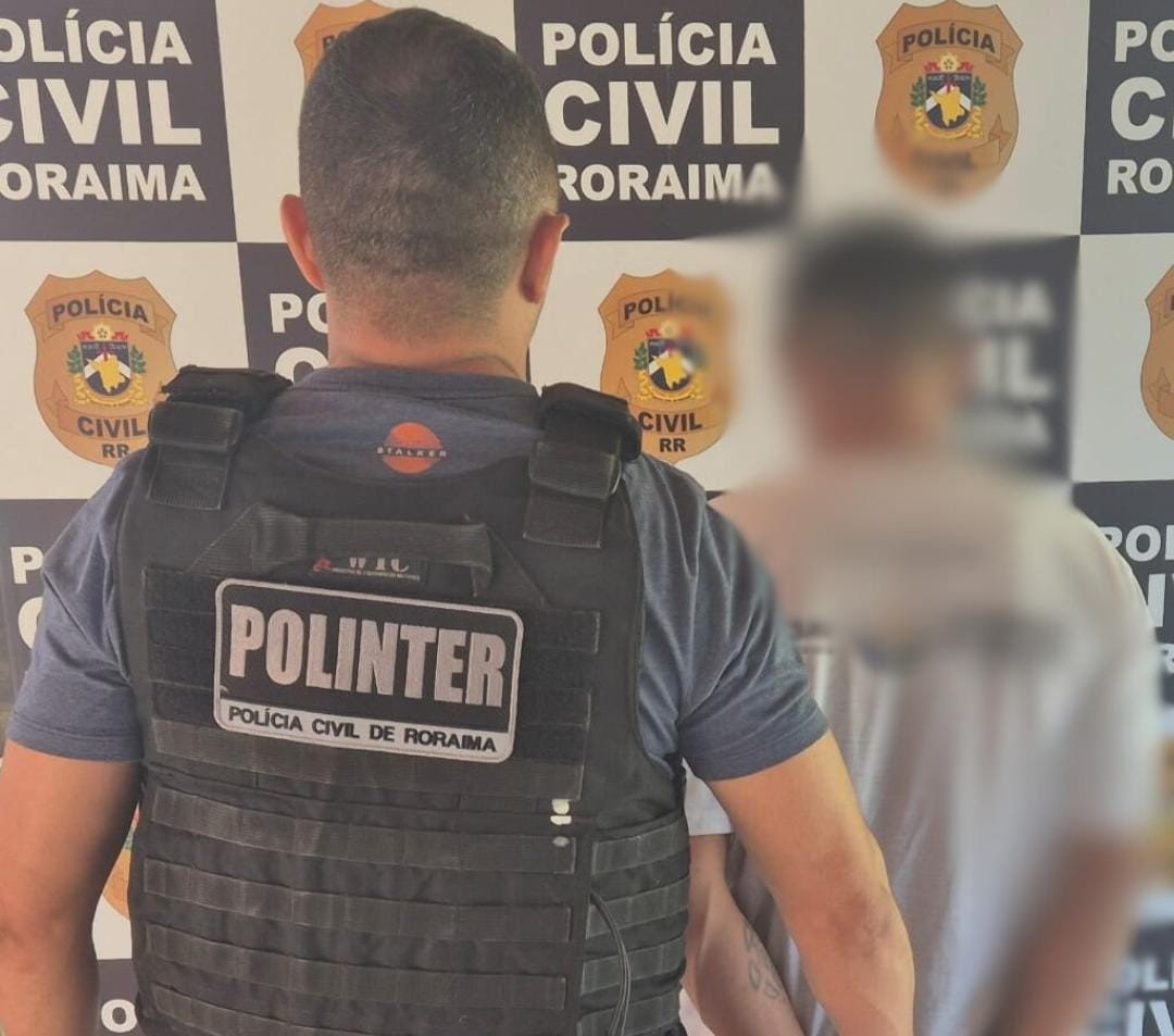 V.S.M foi preso em Normandia, mas foi encaminhado para Boa Vista onde passou pela Audiência de Custódia. (Foto: Ascom/PCRR).