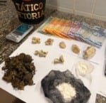 Material apreendido com o trio (Foto: Divulgação) 