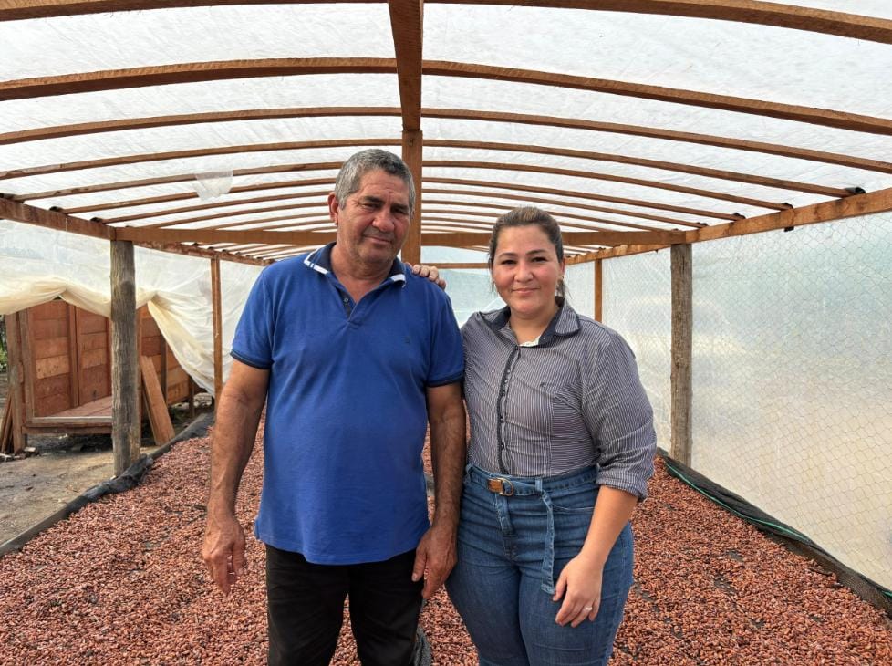 A necessidade de Nicanô, que é diabético, por um chocolate com alto teor de cacau (acima de 80%) e sem aditivos levou Kéully a comprar sua primeira melanger. Foto: arquivo pessoal/Kéully Freitas
