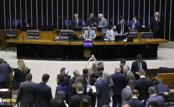 O plenário da Câmara dos Deputados nessa quarta-feira
