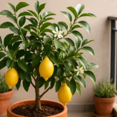 limão-siciliano em vaso