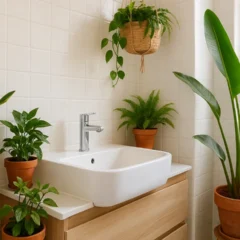 plantas para banheiros apertados