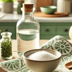 Vinagre e sal são produtos que são facilmente encontrados em casa (Foto: Reprodução)