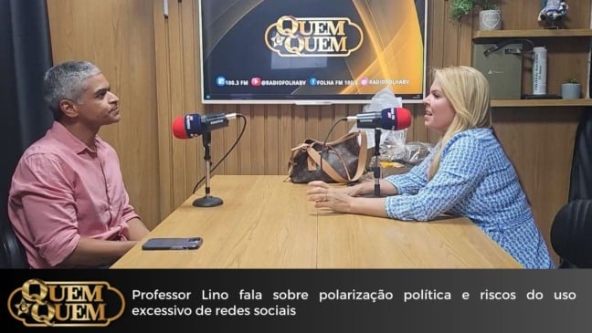 Professor Lino fala sobre polarização política e riscos do uso excessivo de redes sociais