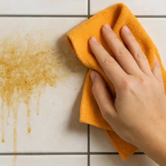 6 truques para remover gordura de azulejos com um único pano úmido