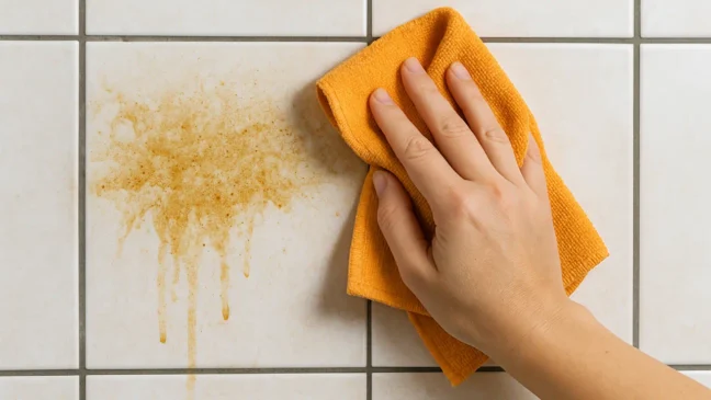 6 truques para remover gordura de azulejos com um único pano úmido