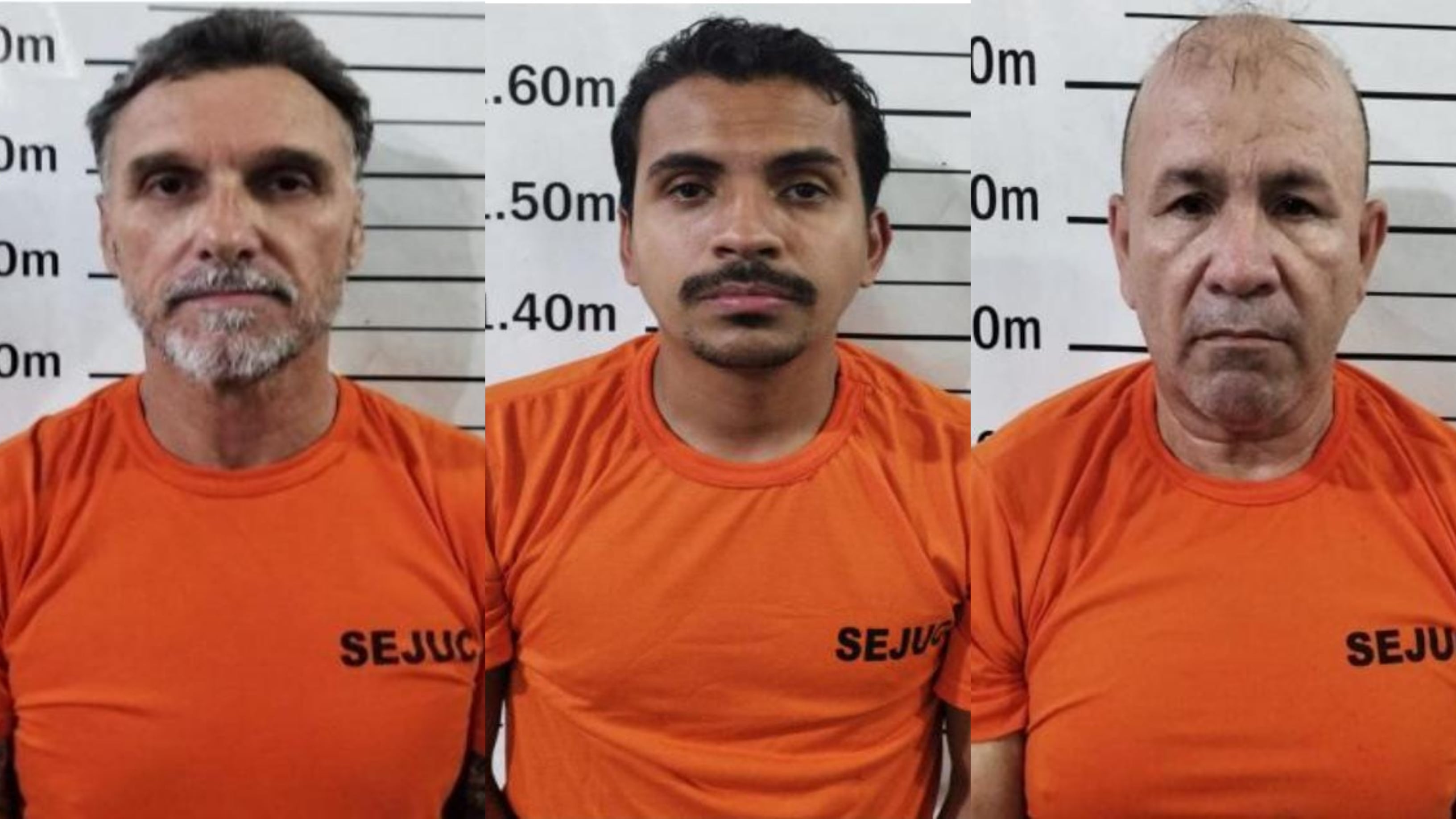 Armando Palla Junior, Rychael Castro Gonçalves e João Heriberto Ferreira dos Santos