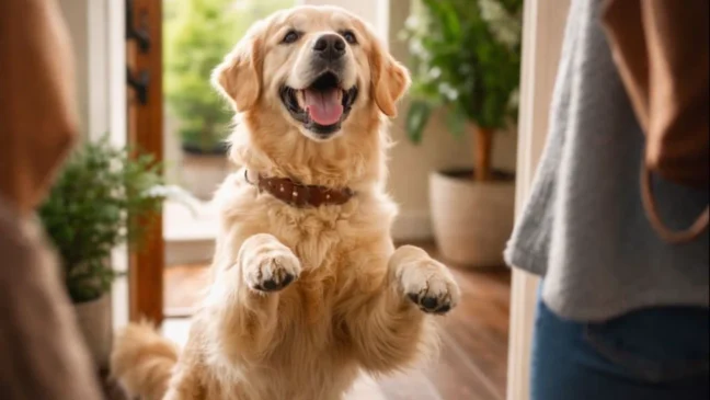 Cão que pula nas visitas truque usado por adestradores profissionais