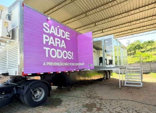 Carreta da Saúde da Mulher integra o programa federal Agora Tem Especialistas, criado para reduzir filas de espera da atenção especializada e agilizar diagnósticos. Foto: Ascom/Sesau