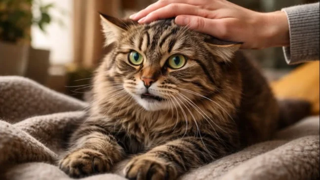 Como acalmar um gato agitado usando técnicas de toque e ambiente