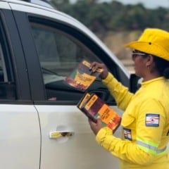 Blitz educativa realizada na BR 174. (Foto: Divulgação)