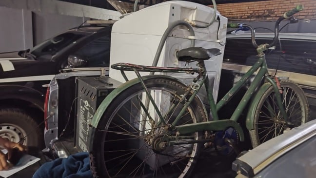 A ação resultou na recuperação de dois televisores, uma máquina de lavar, uma caixa de som e uma bicicleta. Foto: PCRR