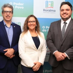 Gustavo Soares, presidente da SBH,  Rochele Tavora Minotto, coordenadora local do mutirão e o o deputado estadual Cláudio Cirurgião. (Foto: Nilzete Franco/FolhaBV).