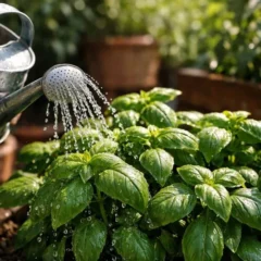 O costume de regar manjeric&atilde;o do jeito errado que rouba cor, aroma e vigor