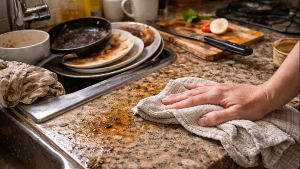 O erro comum na cozinha que transforma limpeza em retrabalho diário O erro comum na cozinha que transforma limpeza em retrabalho diário