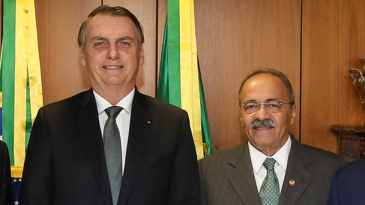 O ex-presidente Jair Bolsonaro e o senador Chico Rodrigues