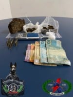 Material apreendido durante a ocorr&ecirc;ncia (Foto: Divulga&ccedil;&atilde;o)