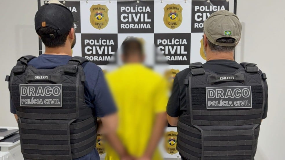 Em Roraima, os investigadores localizaram G.R.M., de 25 anos, escondido em uma área rural de Amajari. (Foto: Divulgação/ PCRR)