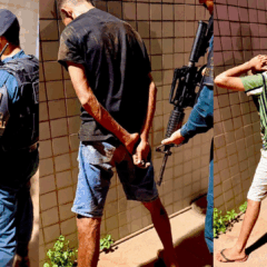 Os três foram conduzidos para a Central de Flagrantes. (Foto: Divulgação).