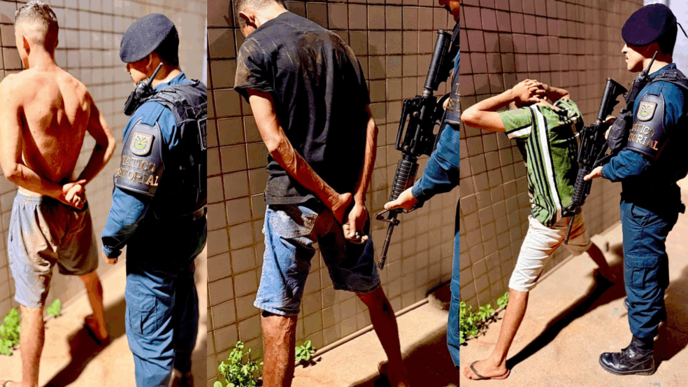 Os três foram conduzidos para a Central de Flagrantes. (Foto: Divulgação). Os três foram conduzidos para a Central de Flagrantes. (Foto: Divulgação).