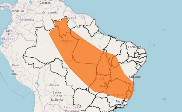 O fenômeno faz parte de uma ampla área de instabilidade que também alcança estados vizinhos da Região Norte e trechos do Centro-Oeste. Foto: Inmet