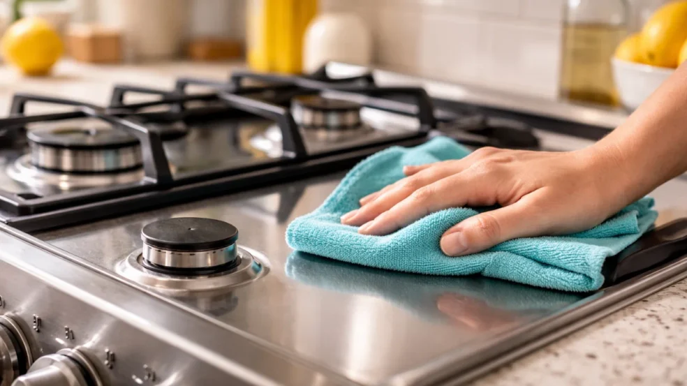3 ajustes na limpeza do fogão que impedem a gordura de voltar em poucas horas 3 ajustes na limpeza do fogão que impedem a gordura de voltar em poucas horas