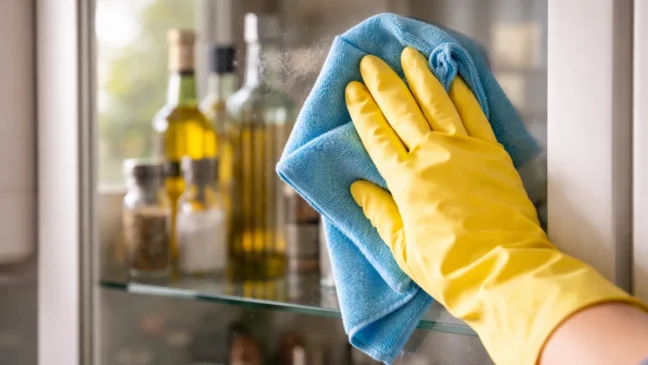 3 erros ao limpar vidro na cozinha que deixam manchas depois de seco